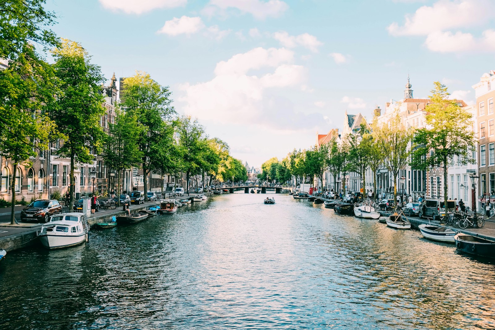 Amsterdam canal houses, the merchant city where locked-in company shares first became a tradable market