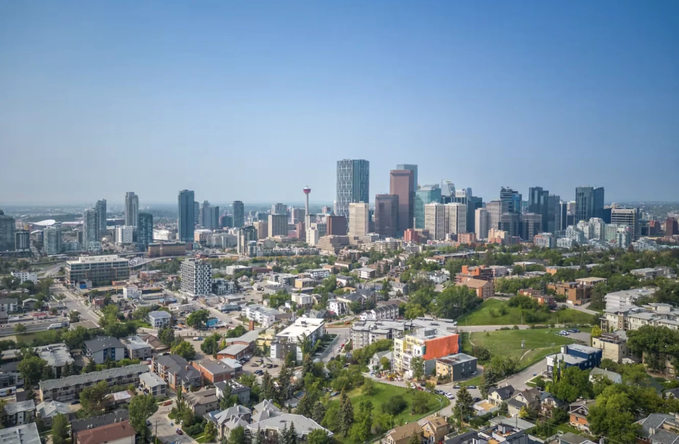 Downtown Calgary skyline from Bridgeland
