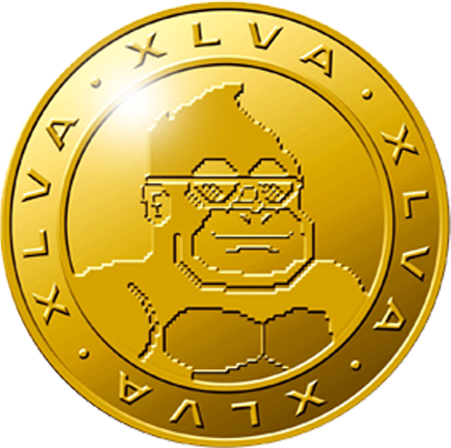 The XLVA coin, a gold coin engraved with the collection gorilla and the word XLVA