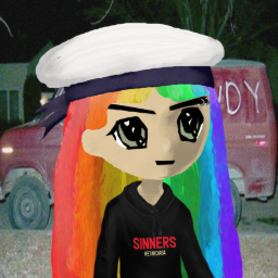Retardio Cousins collection mark, a rainbow haired character