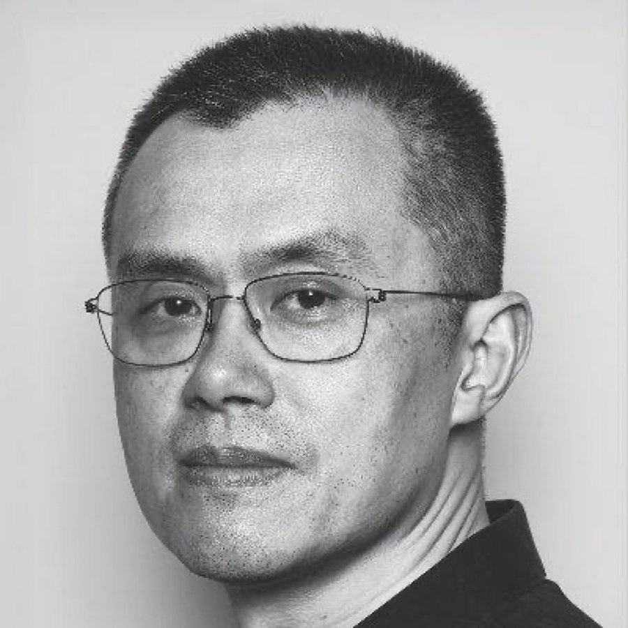 Portrait of Changpeng Zhao, founder and former chief executive of Binance