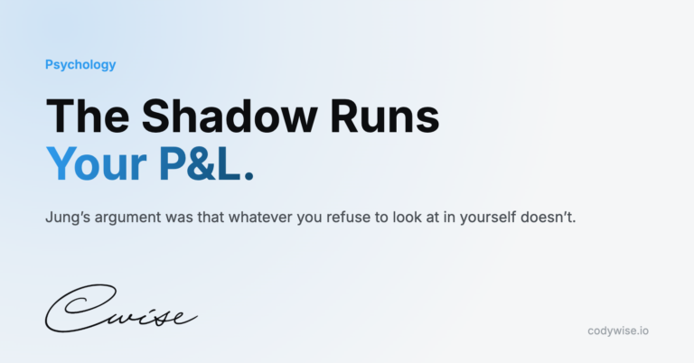 Card reading The Shadow Runs Your P&L. Jung’s argument was that whatever you refuse to look at in yourself doesn’t.