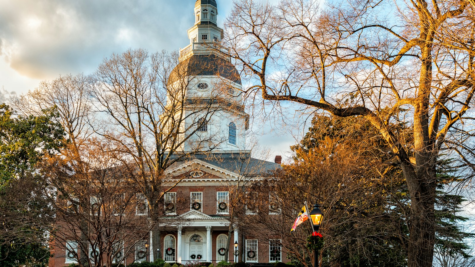 The Maryland State House in Annapolis, where Washington handed his commission back to Congress in December 1783