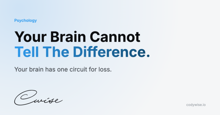 Card reading Your Brain Cannot Tell The Difference. Your brain has one circuit for loss.
