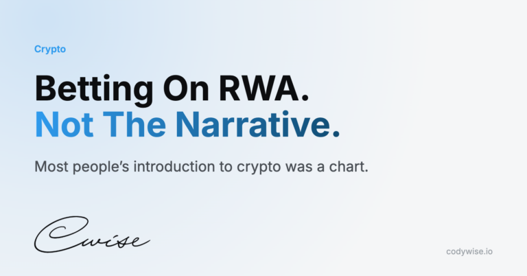 Card reading Betting On RWA. Not The Narrative. Most people’s introduction to crypto was a chart.