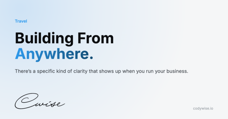 Card reading Building From Anywhere. There’s a specific kind of clarity that shows up when you run your business.