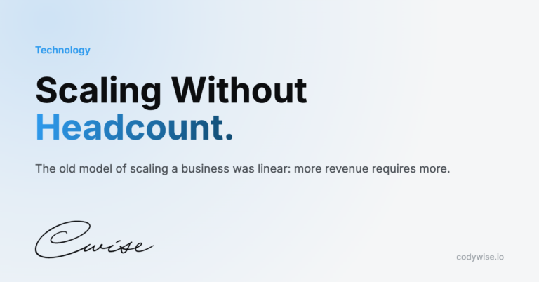 Card reading Scaling Without Headcount. The old model of scaling a business was linear: more revenue requires more.
