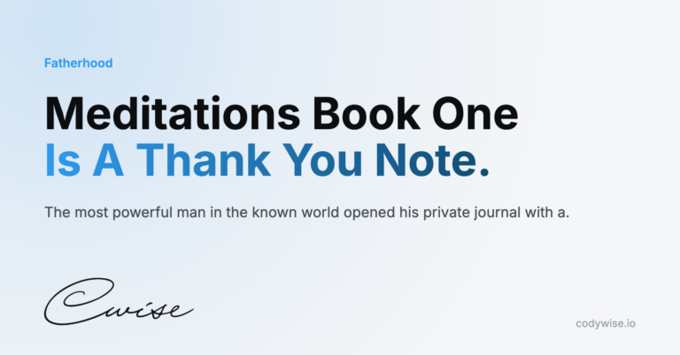 Card reading Meditations Book One Is A Thank You Note. The most powerful man in the known world opened his private journal with a.