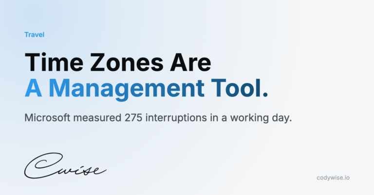 Card reading Time Zones Are A Management Tool. Microsoft measured 275 interruptions in a working day.