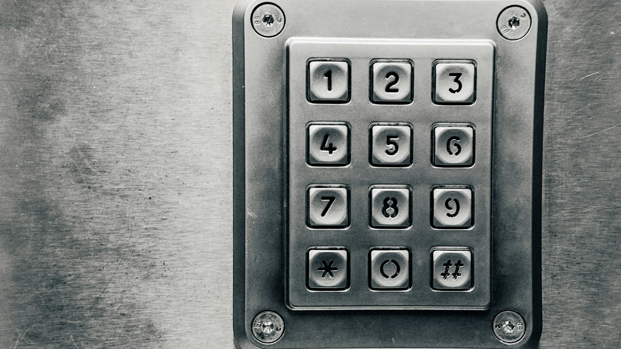 Keypad lock on a door used for self check in access