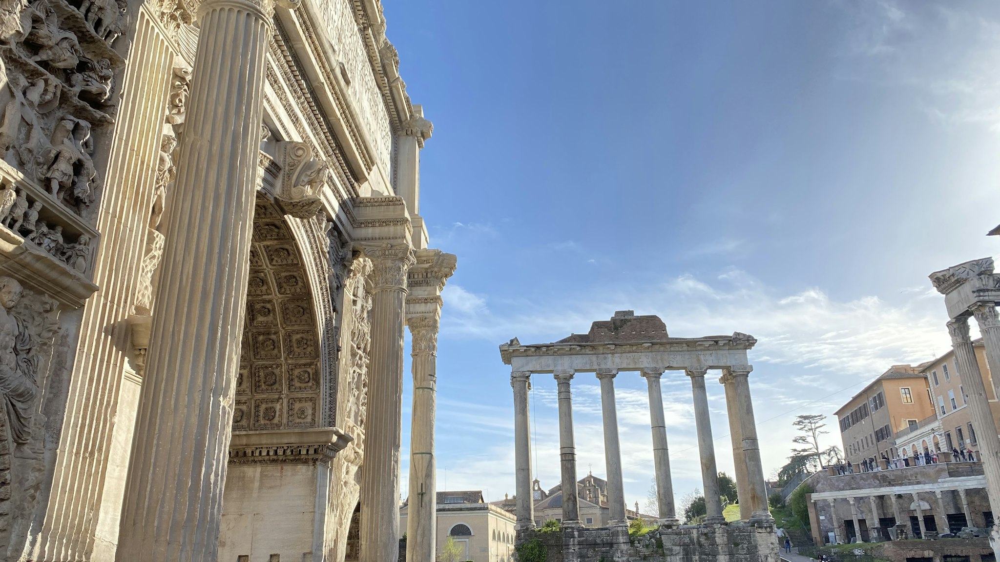 Columns of the Roman Forum, the empire Marcus Aurelius ran while writing the Meditations on campaign